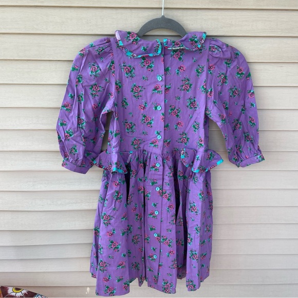 VINTAGE Mousefeathers Purple Floral Dress Size 6 - Picture 2 of 6